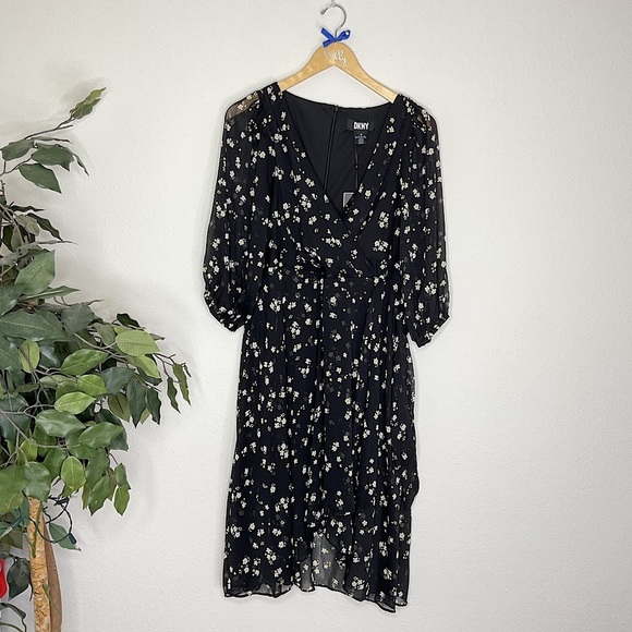 NWT DKNY Petite Floral Dress - Picture 1 of 7